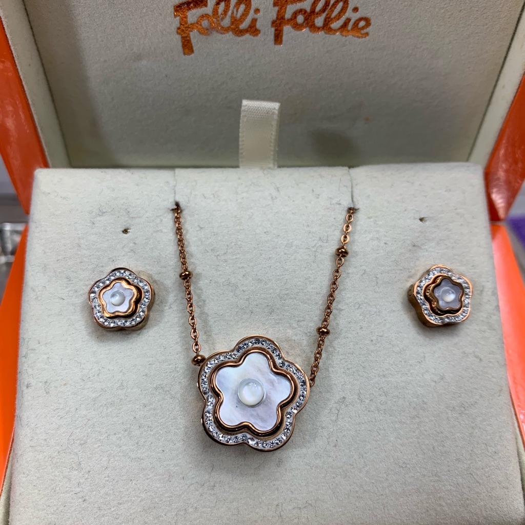 Folli Follie Fiori Chic Necklace Earring Set